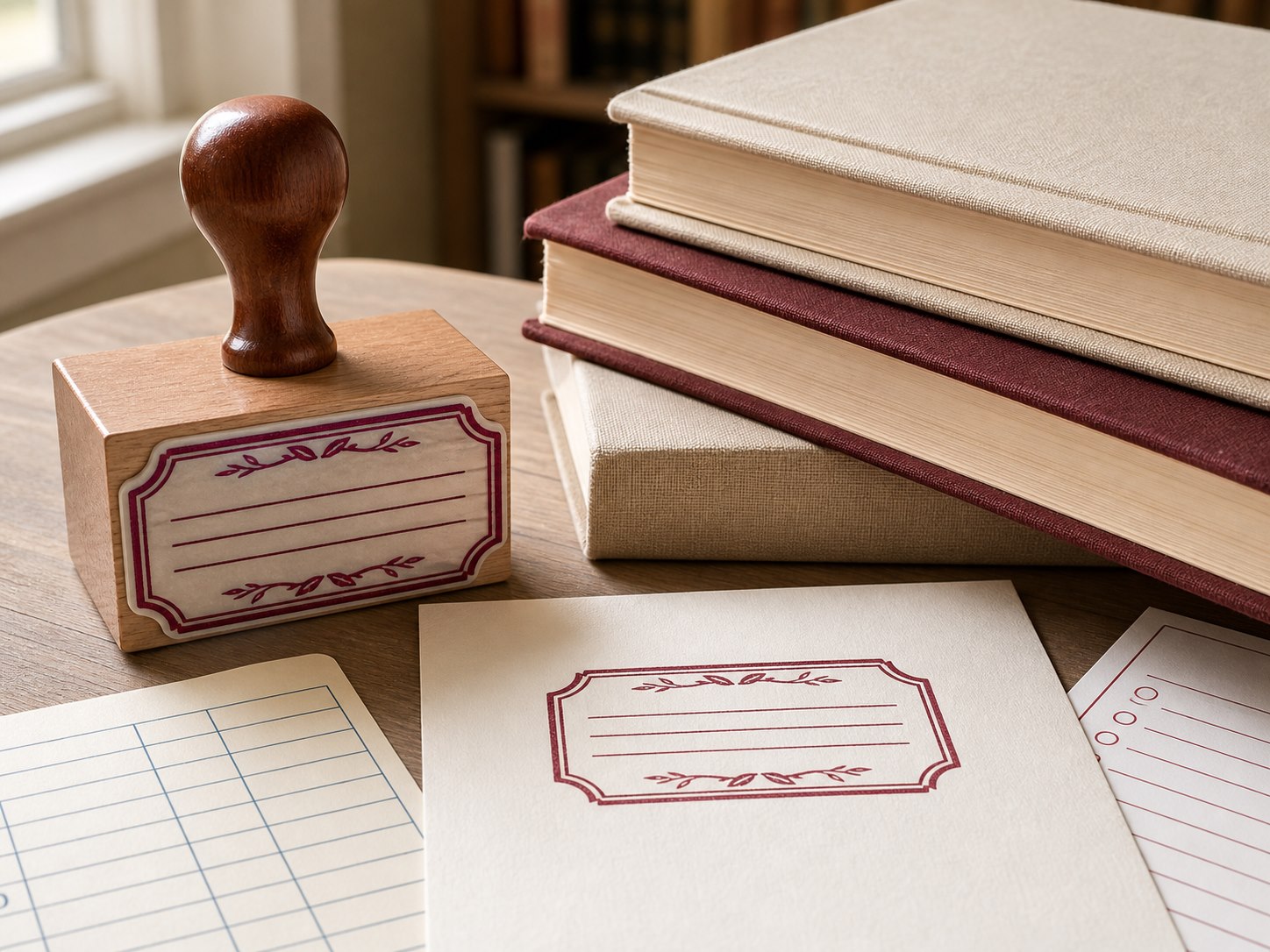 Bookplate and classroom stamps