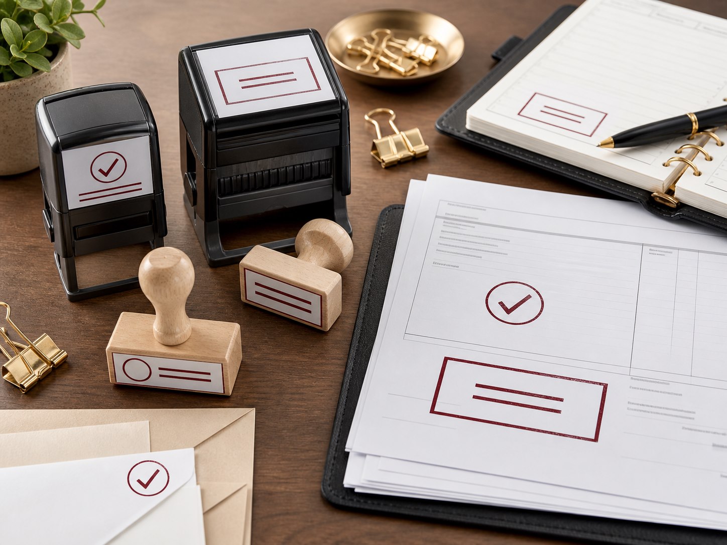 Custom office and administrative stamps