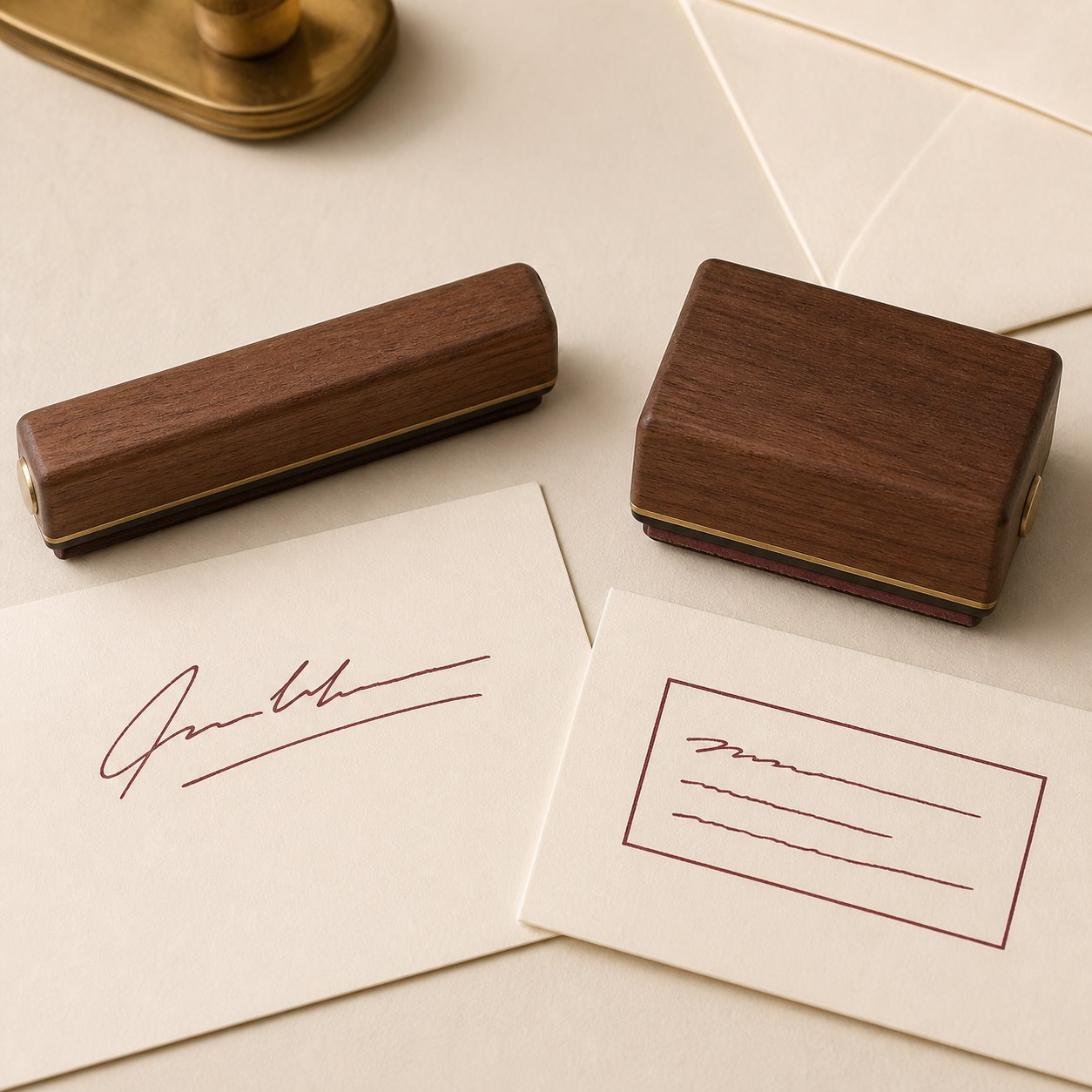 Signature and address stamp examples