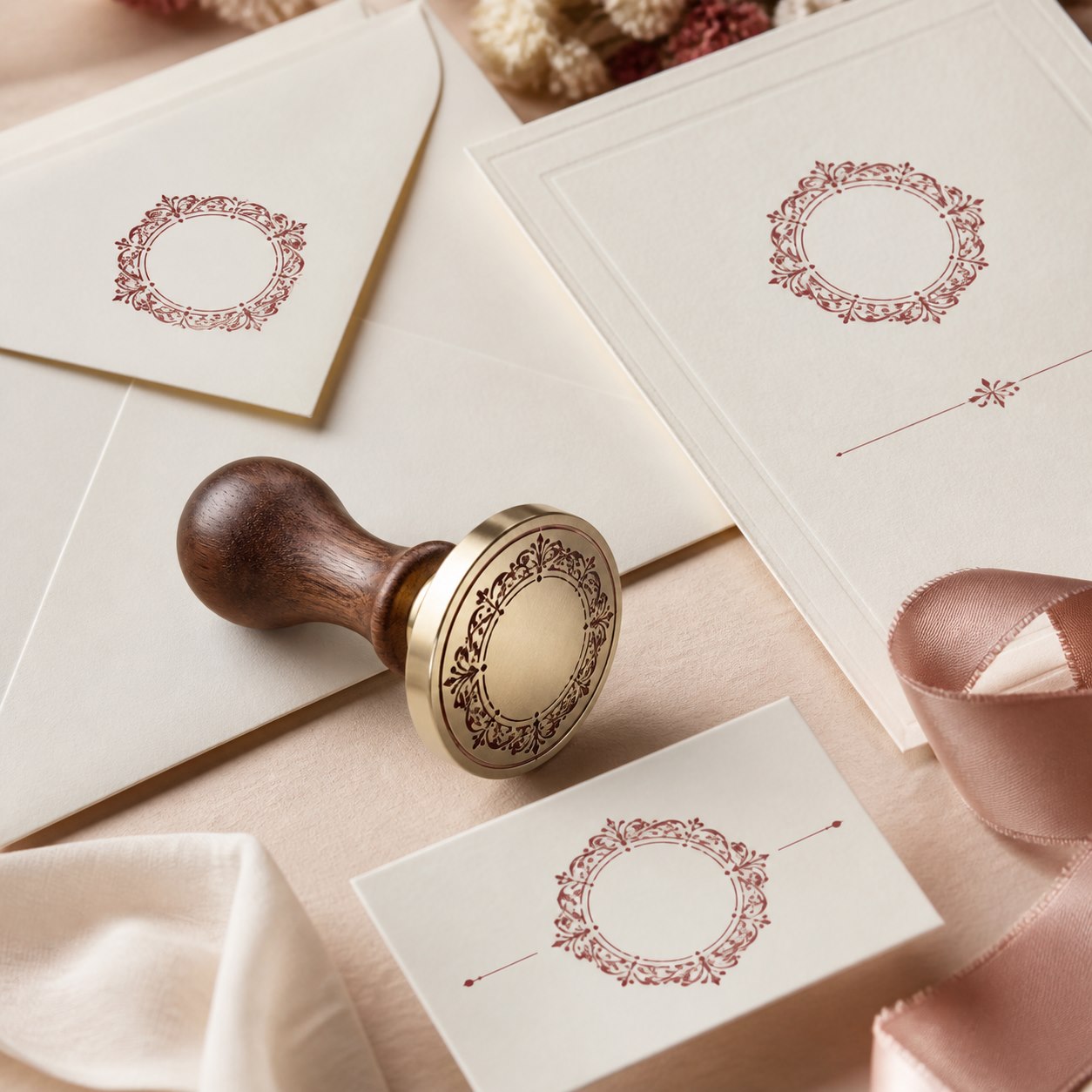 Wedding stationery and event stamp